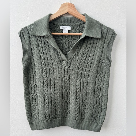 Rachel Zoe Sweaters - Rachael Zoe Preppy Cable Knit Sweater Vest - Size Small